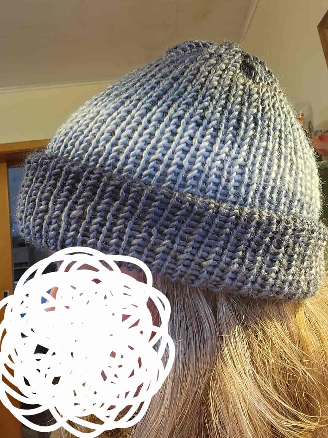 A light to dark grey gradient beanie.
